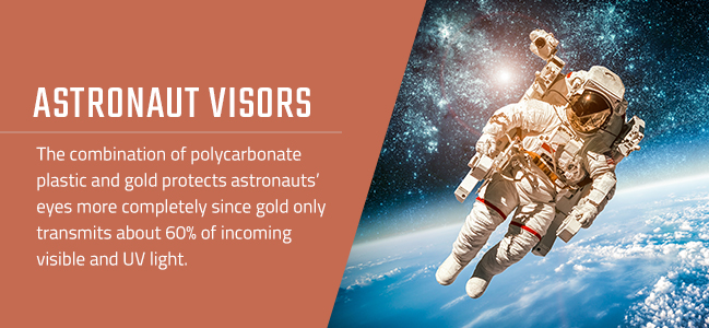 gold plating for astronauts' visors