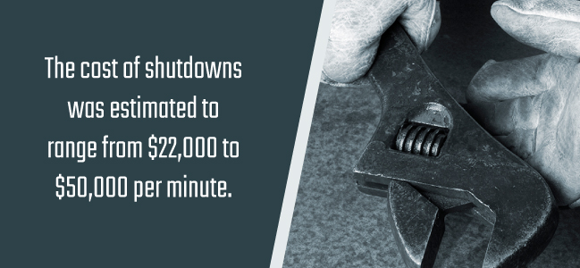 cost of shutdowns because of killer particles