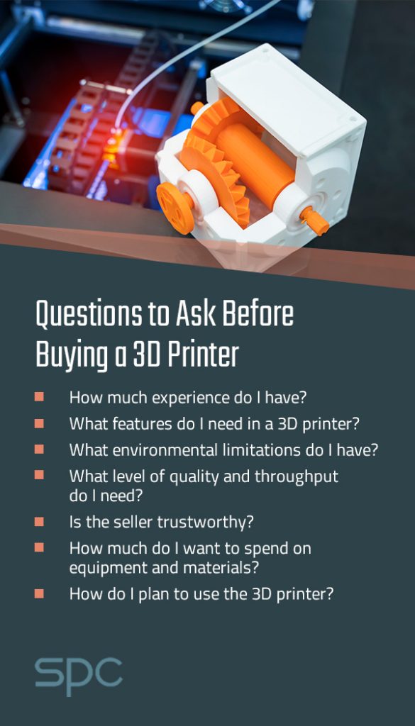 Questions to Ask Before Buying a 3D Printer